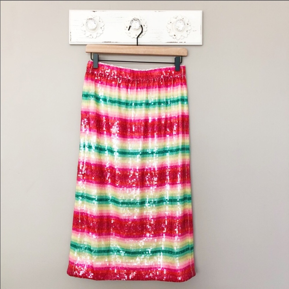 J. Crew Collection rainbow skirt